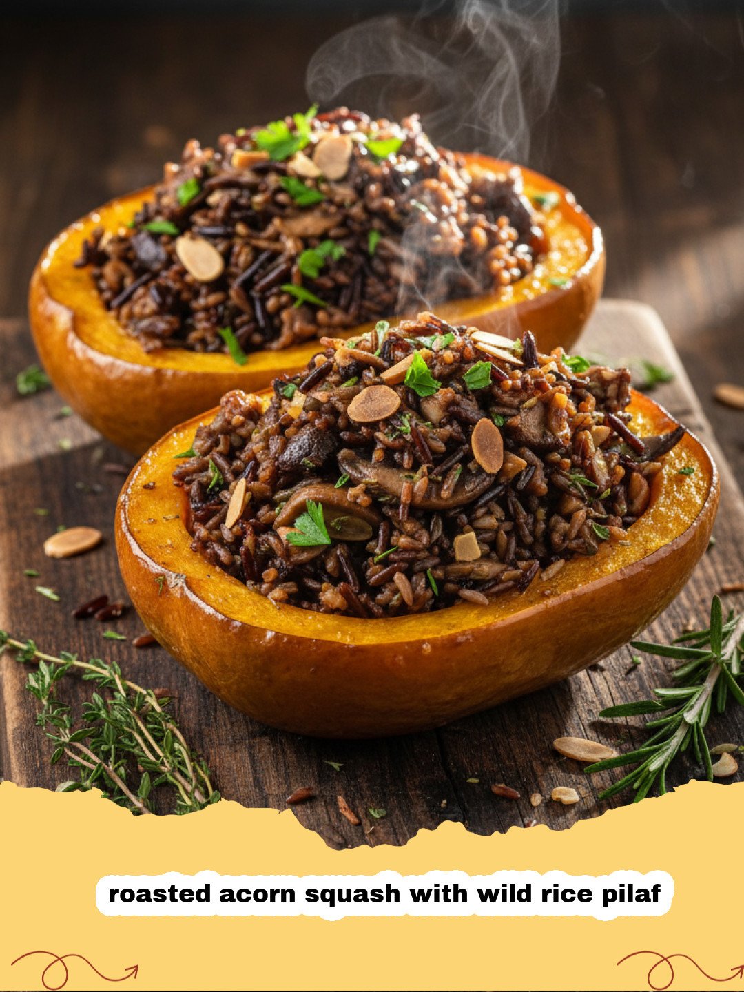 Cozy Roasted Acorn Squash with Wild Rice Pilaf: The Ultimate Autumn Main