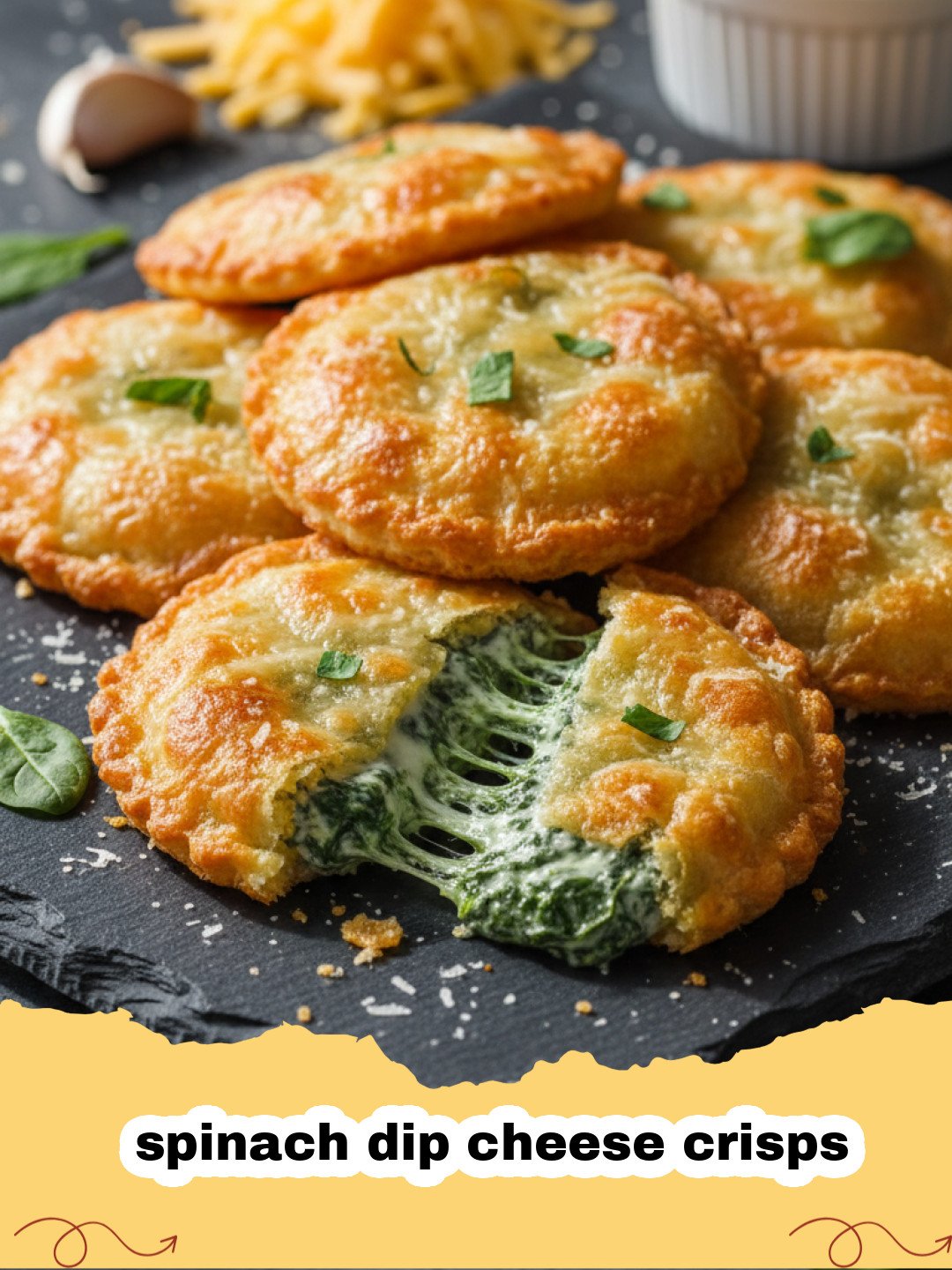 The Ultimate Crispy Spinach Dip Cheese Crisps