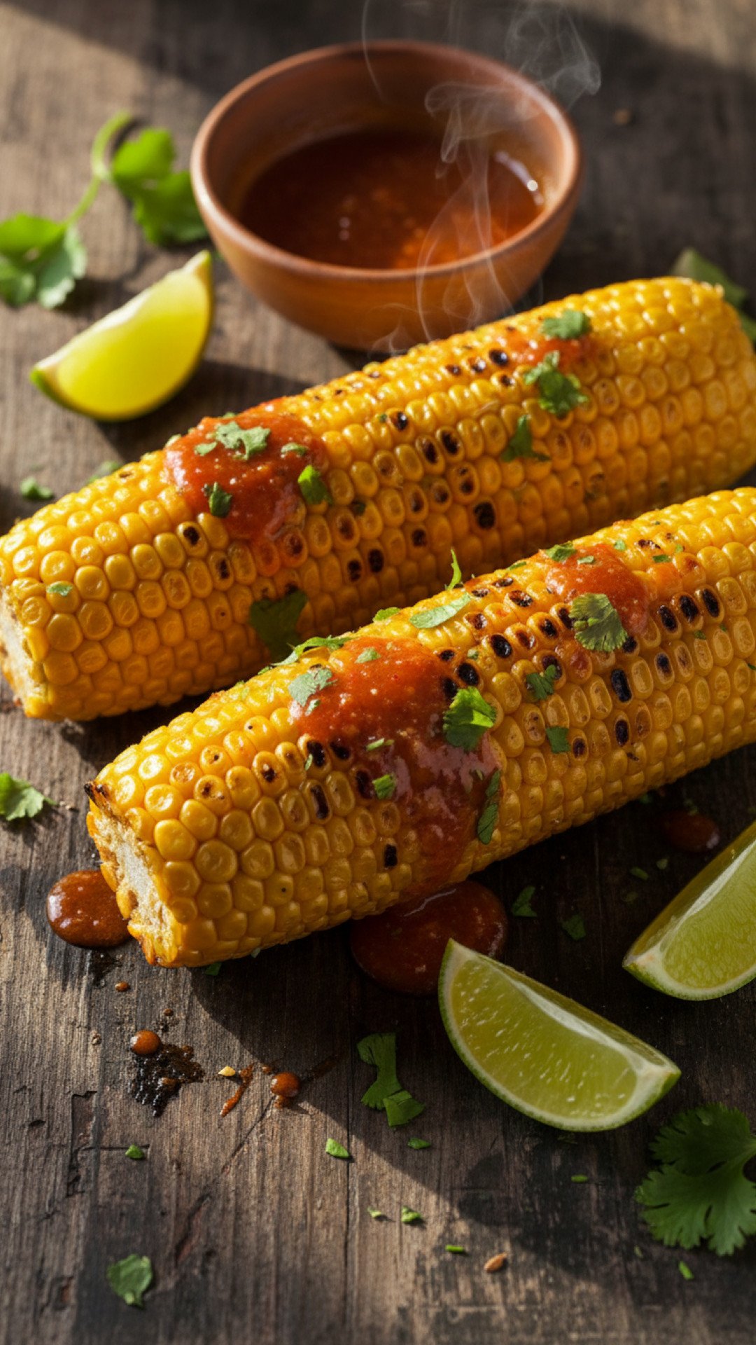 Grilled Corn on the Cob with Chili Lime Butter Preparation