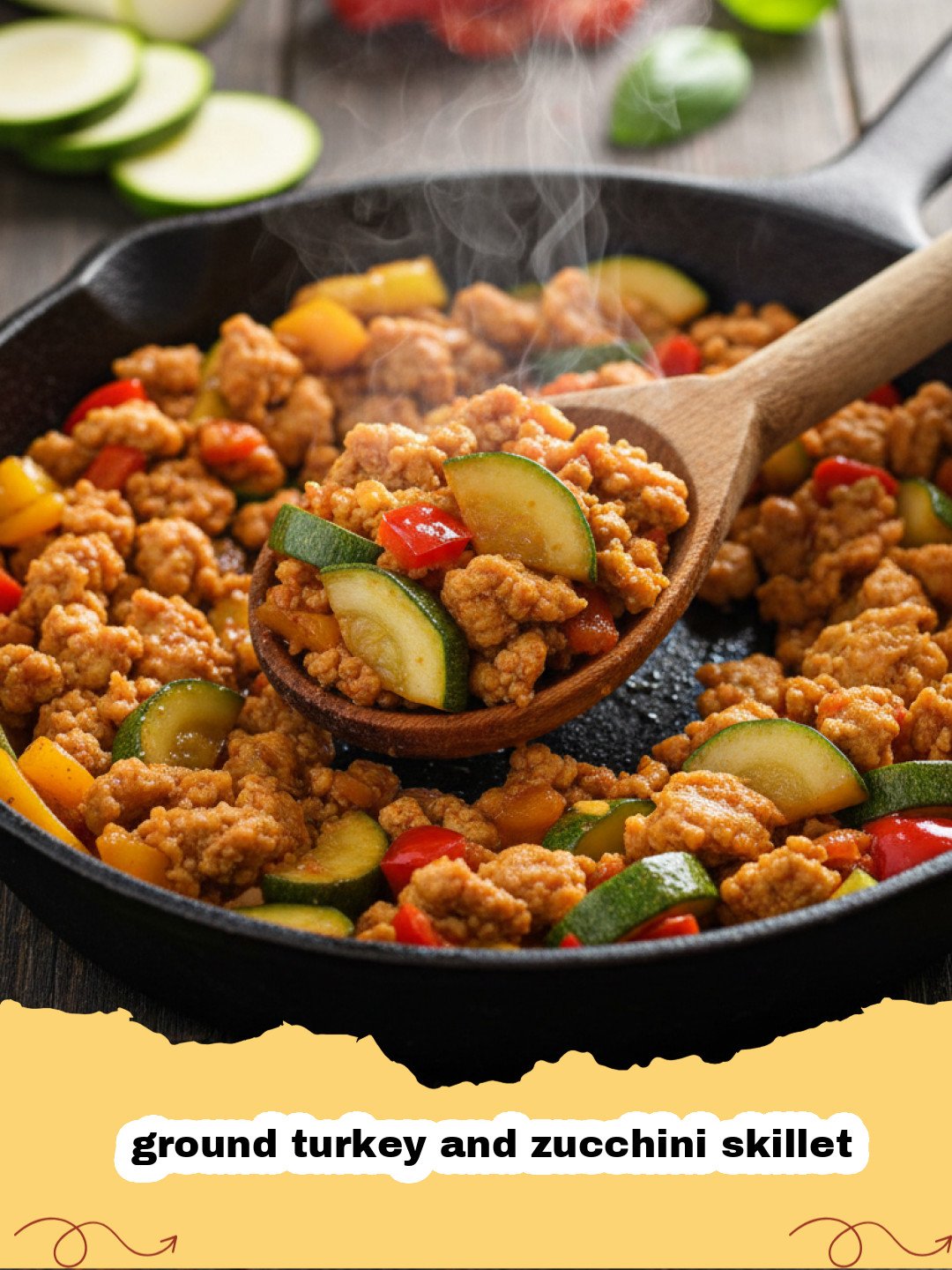 The Best Ground Turkey and Zucchini Skillet