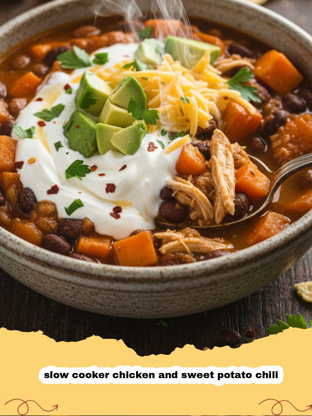 The Most Comforting Slow Cooker Chicken and Sweet Potato Chili