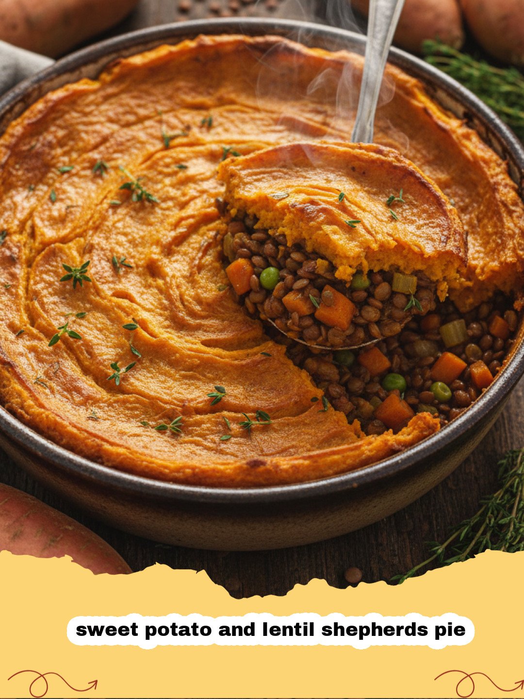 The Ultimate Sweet Potato and Lentil Shepherd's Pie