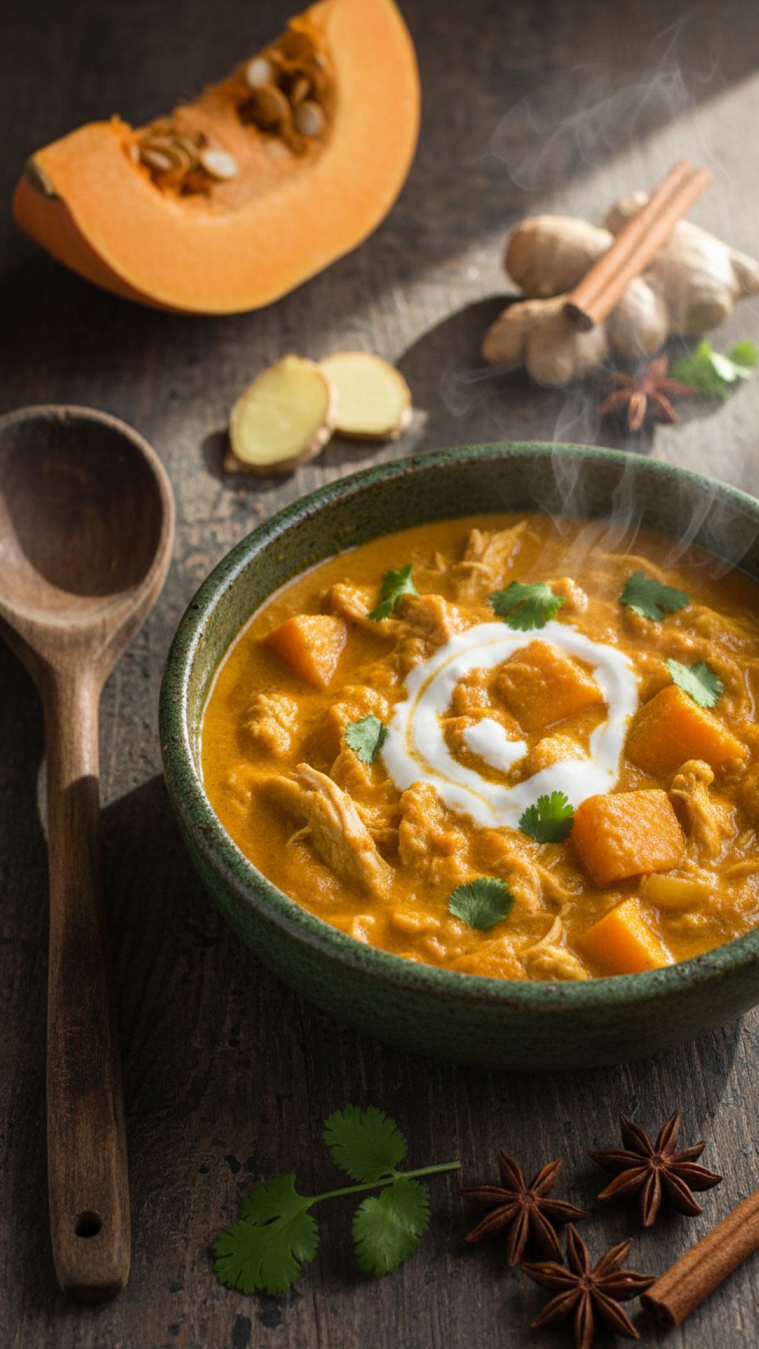 Hearty Chicken and Pumpkin Curry Preparation