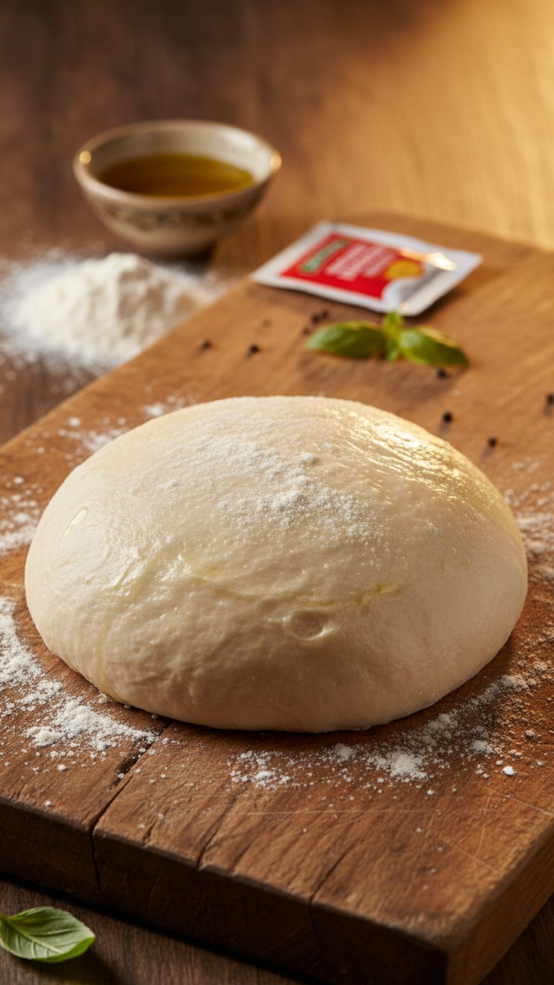 Homemade Artisan Pizza Dough Preparation