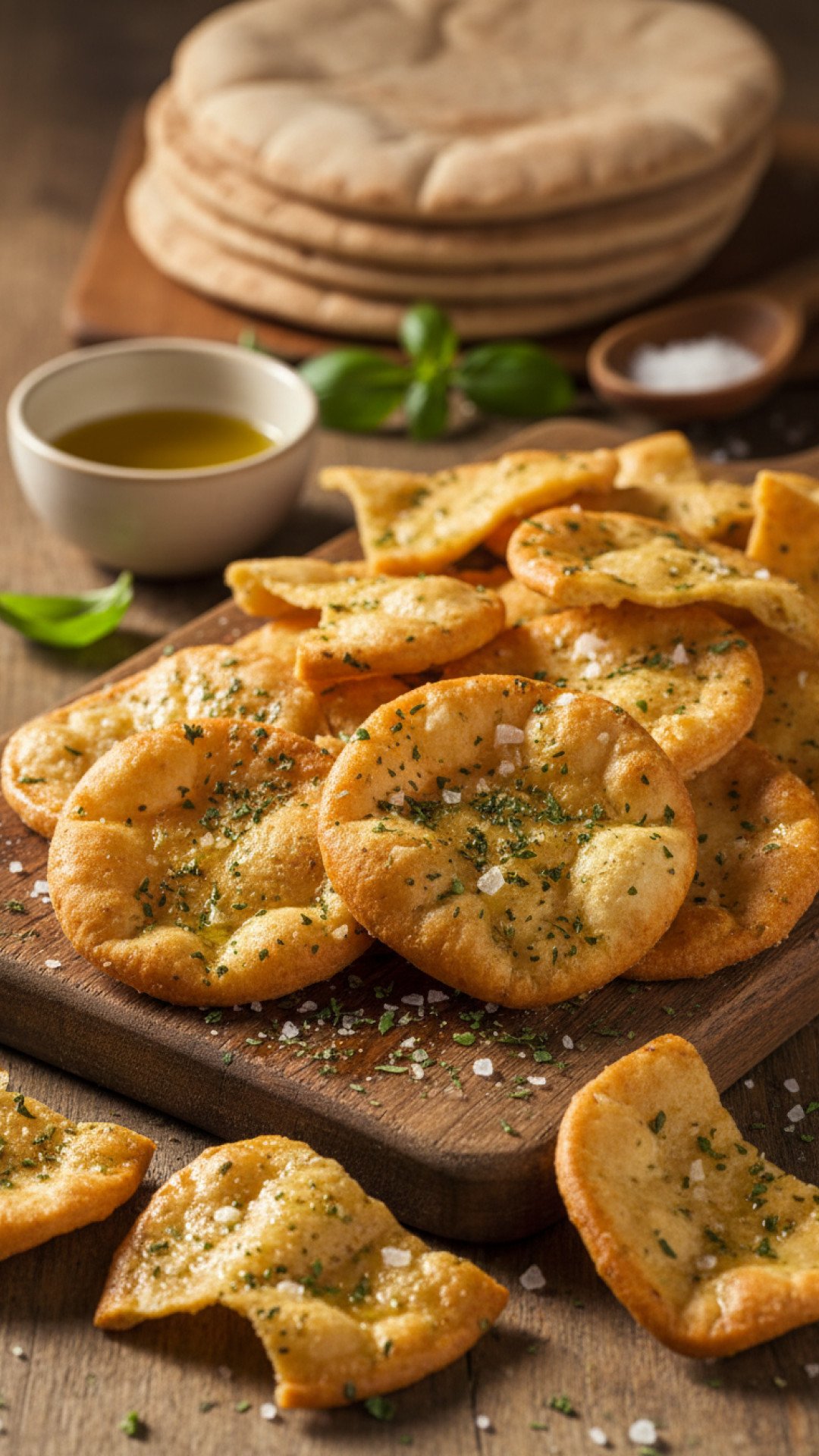 Homemade Baked Pita Chips Preparation
