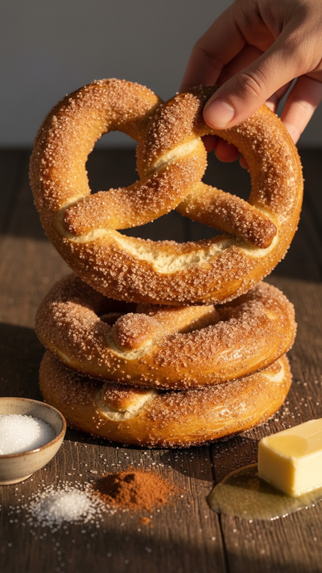 Homemade Cinnamon Sugar Pretzels Preparation