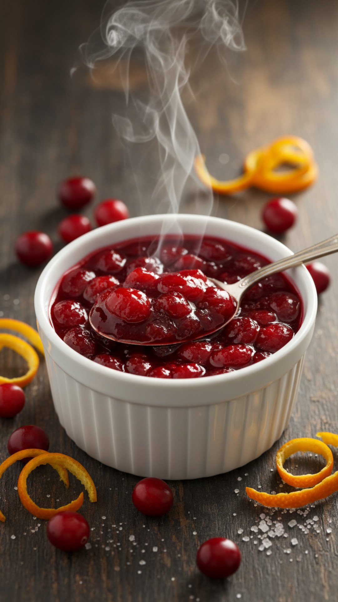 Homemade Classic Cranberry Sauce Preparation