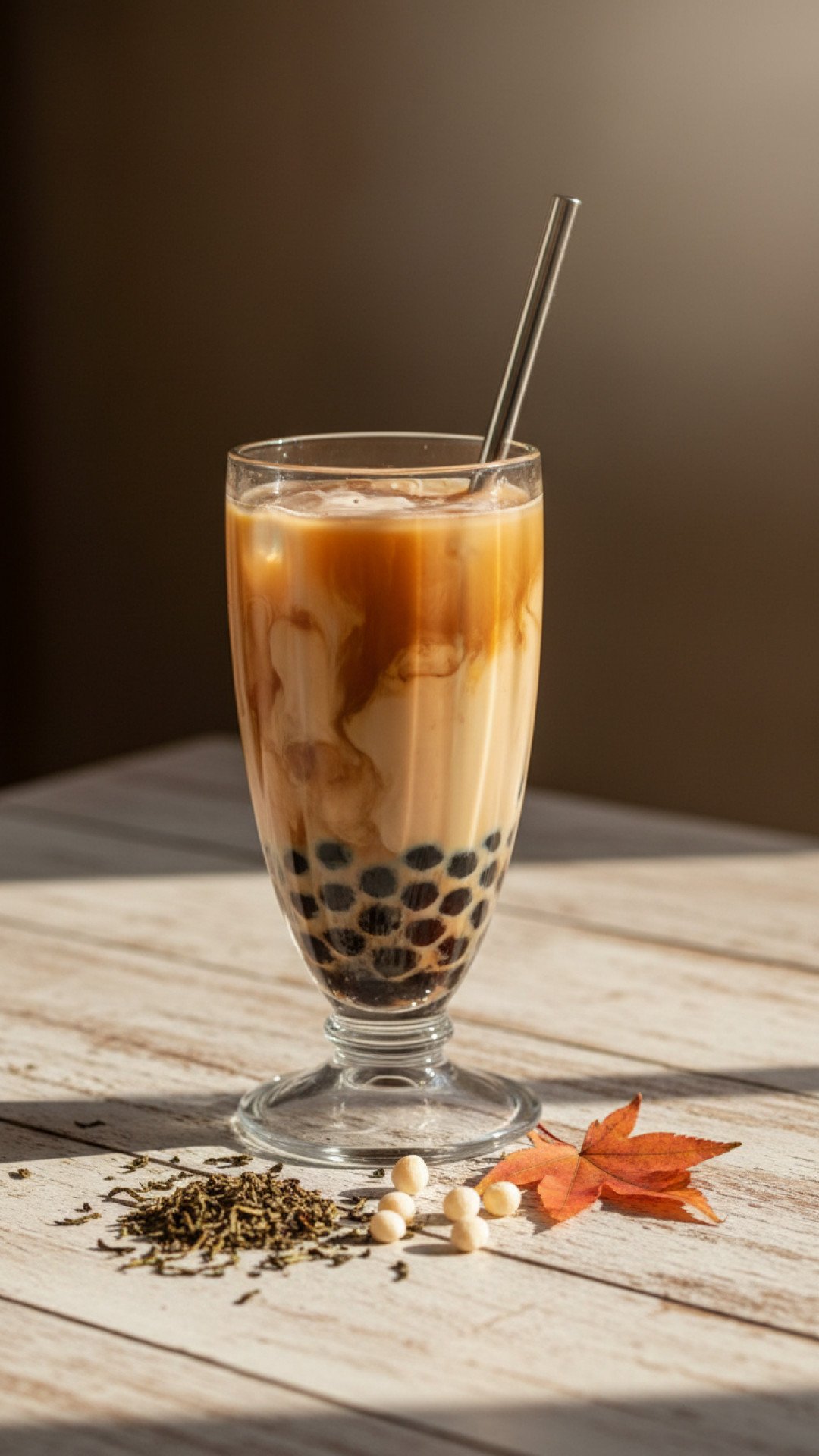 Homemade Earl Grey Bubble Tea Preparation