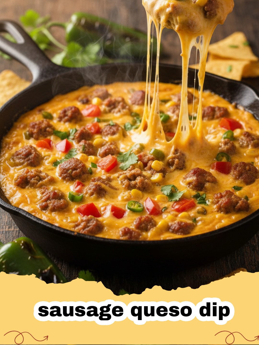The Ultimate Creamy Sausage Queso Dip for Game Day