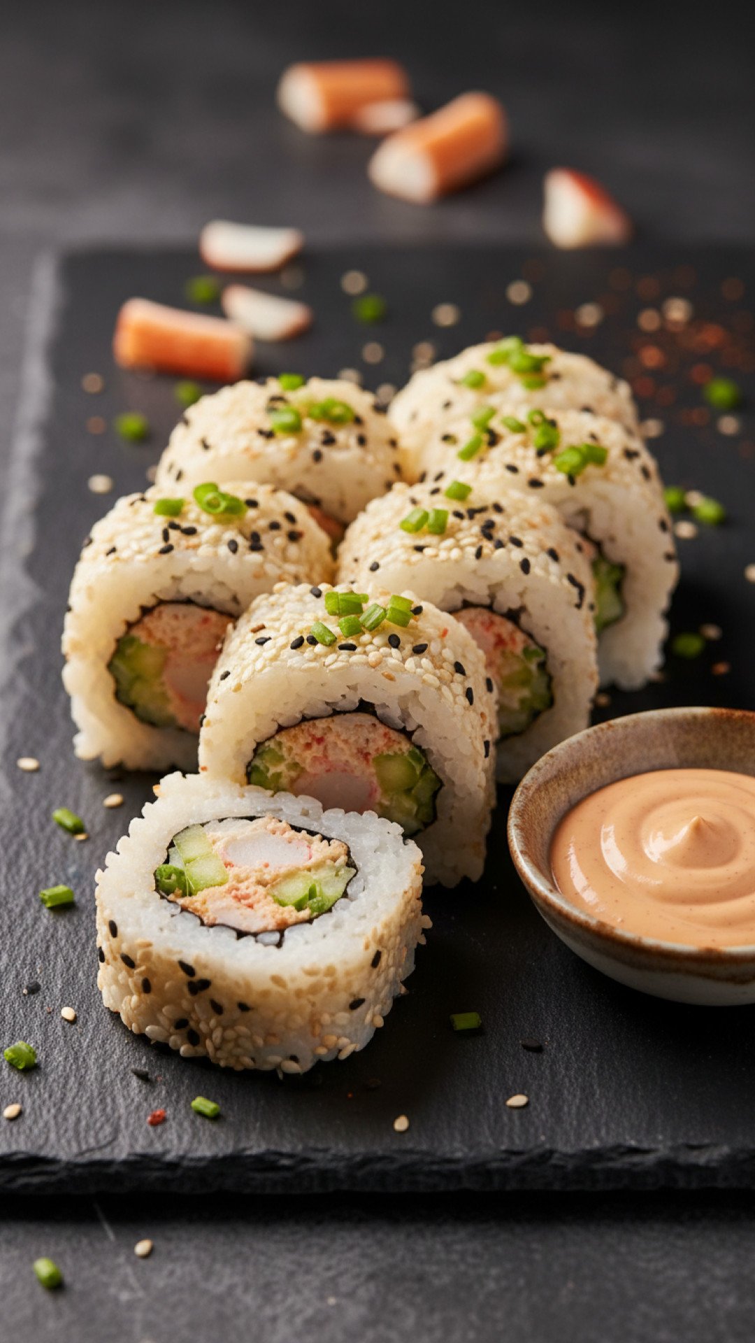 Homemade Spicy Crab Roll Preparation