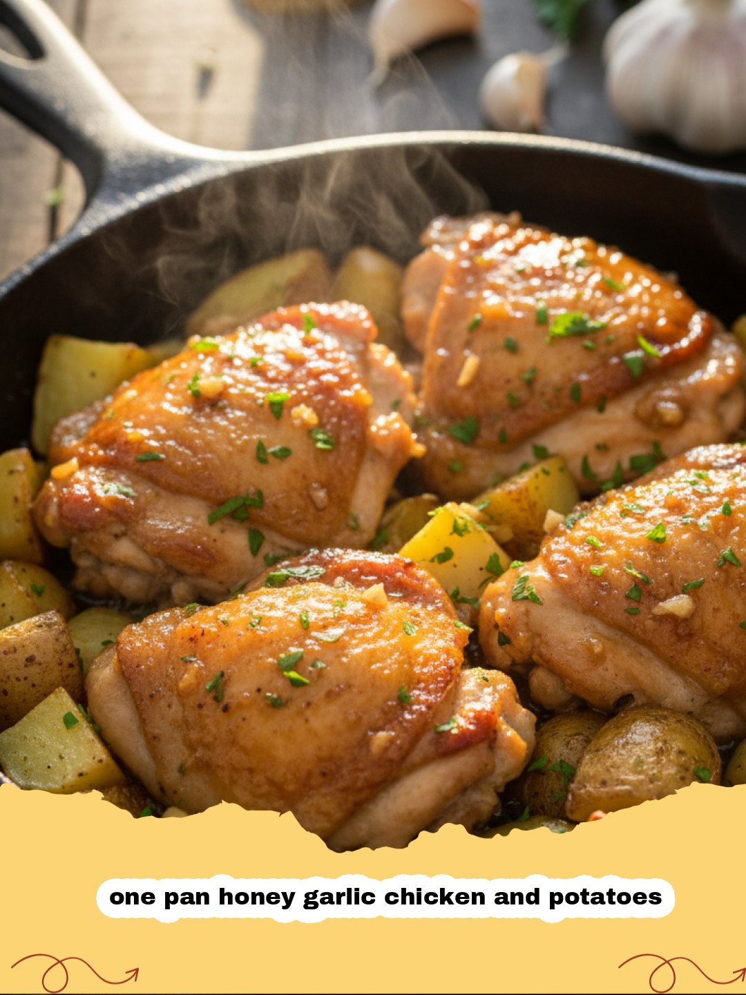 One Pan Honey Garlic Chicken and Potatoes