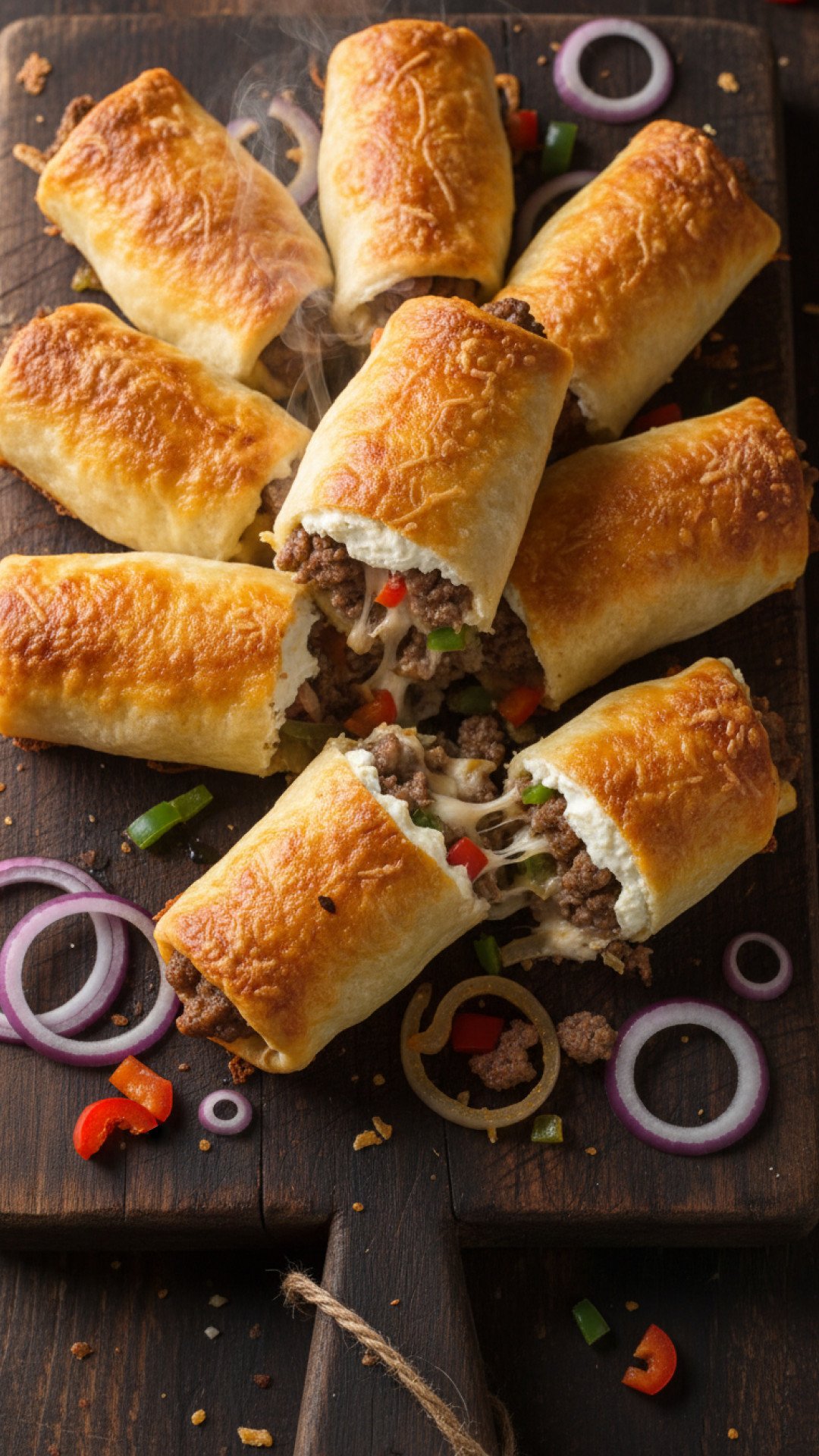 Keto Philly Cheesesteak Roll Ups Preparation
