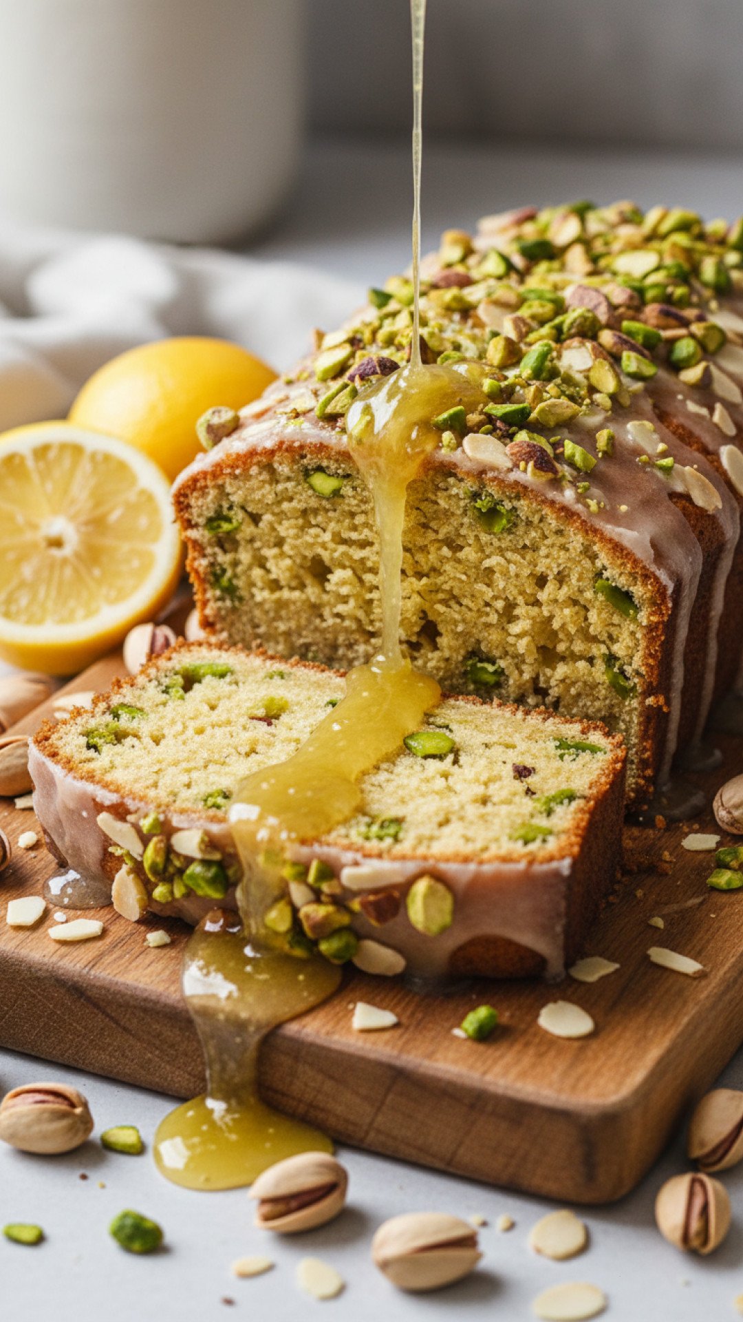 Lemon Almond and Pistachio Tea Loaf Preparation