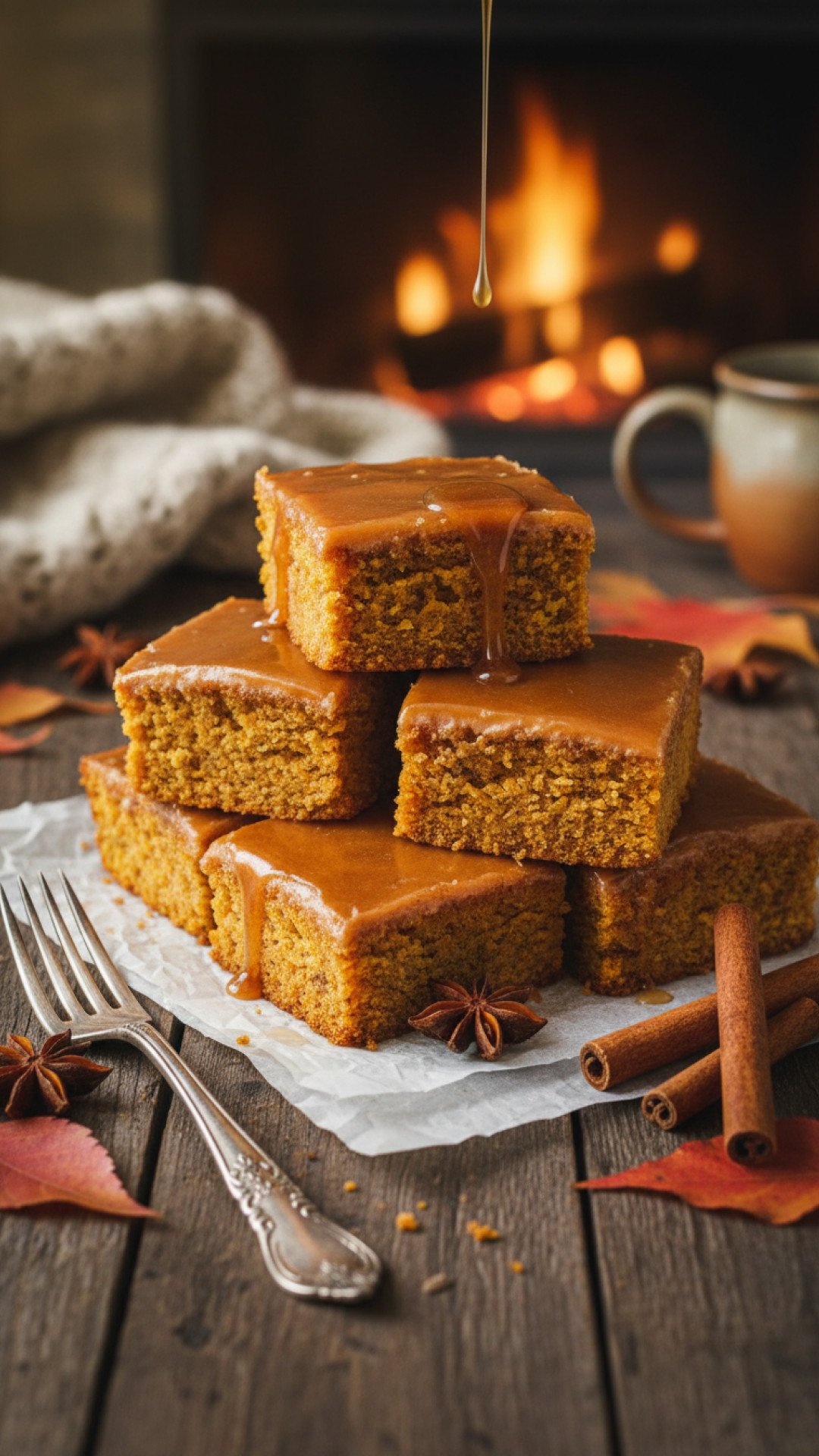 Maple Glazed Pumpkin Bars Preparation