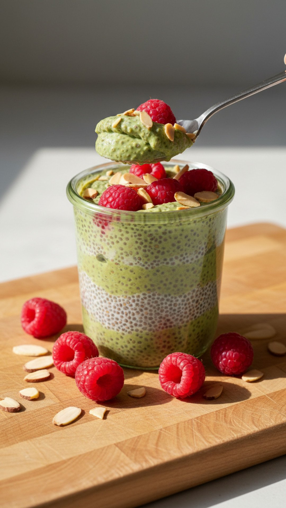 Matcha Chia Pudding Preparation