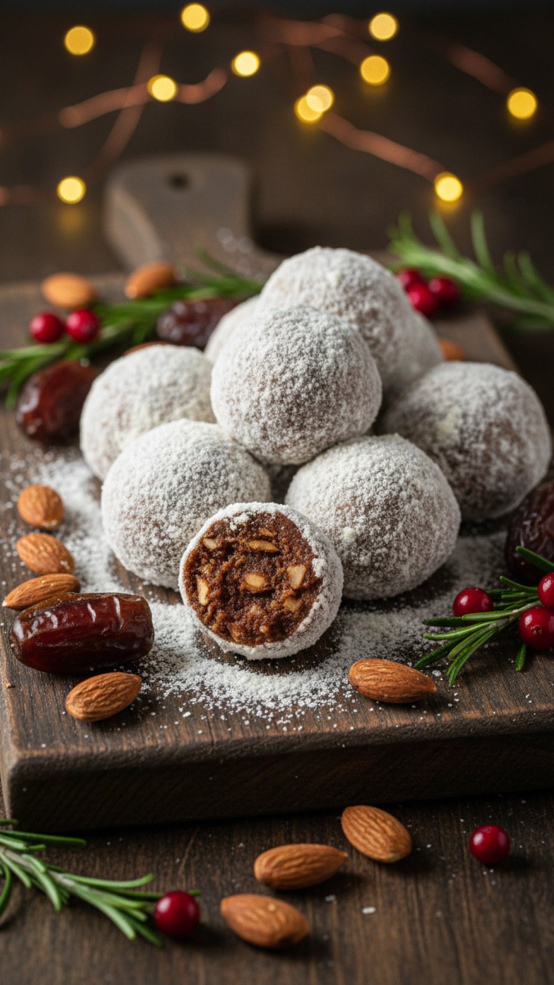No Bake Christmas Almond Balls Preparation