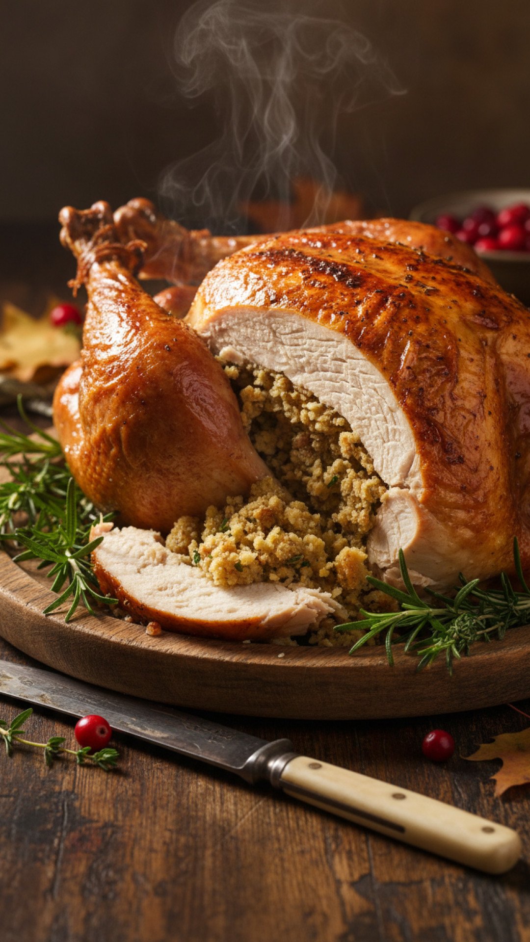 Oven Roasted Stuffed Turkey Preparation