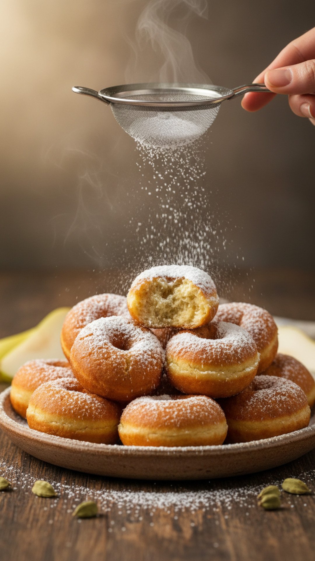 Pear and Cardamom Donut Holes Preparation