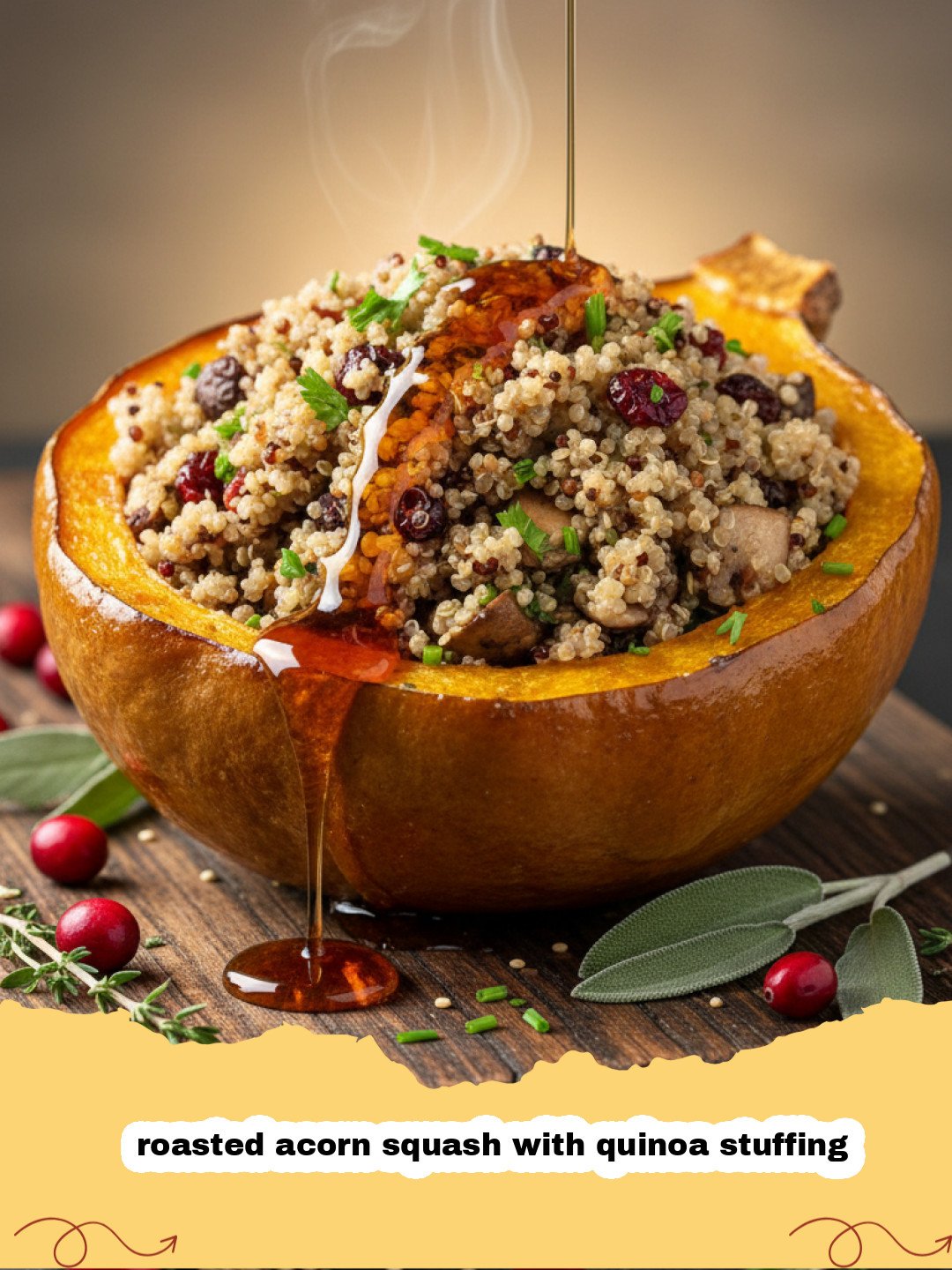 Roasted Acorn Squash with Quinoa Stuffing