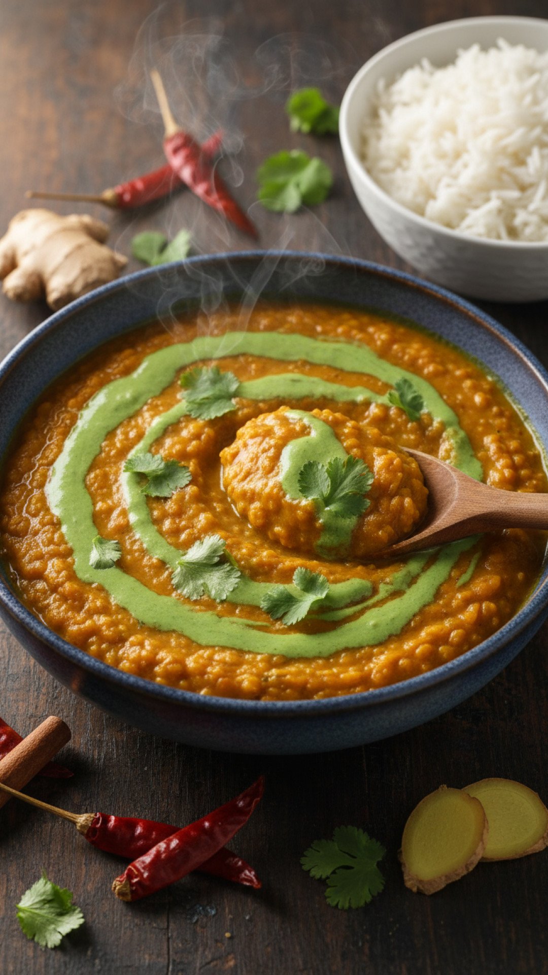 Pumpkin and Red Lentil Dal Preparation