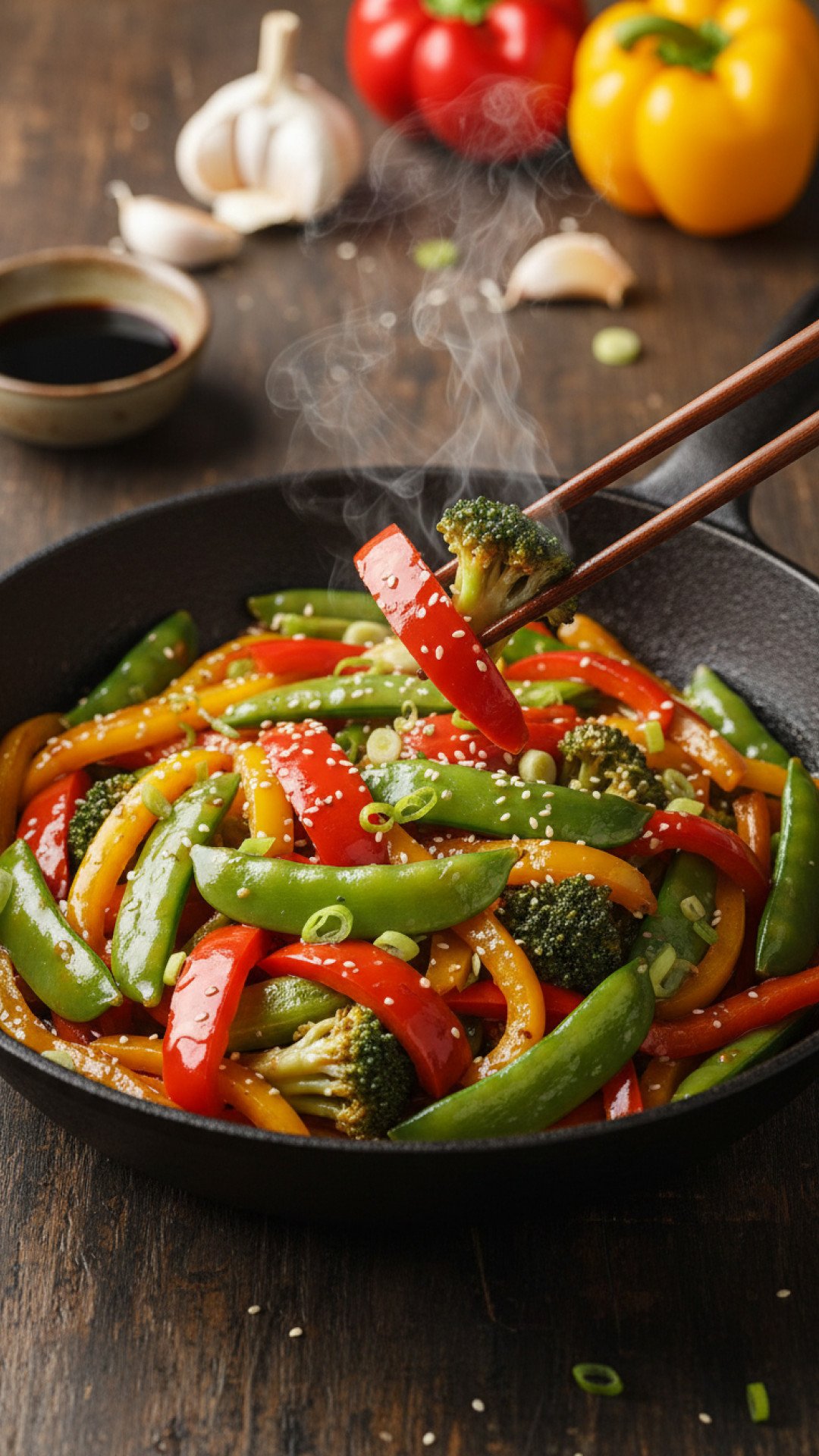 Quick and Crispy Vegetable Stir Fry Preparation