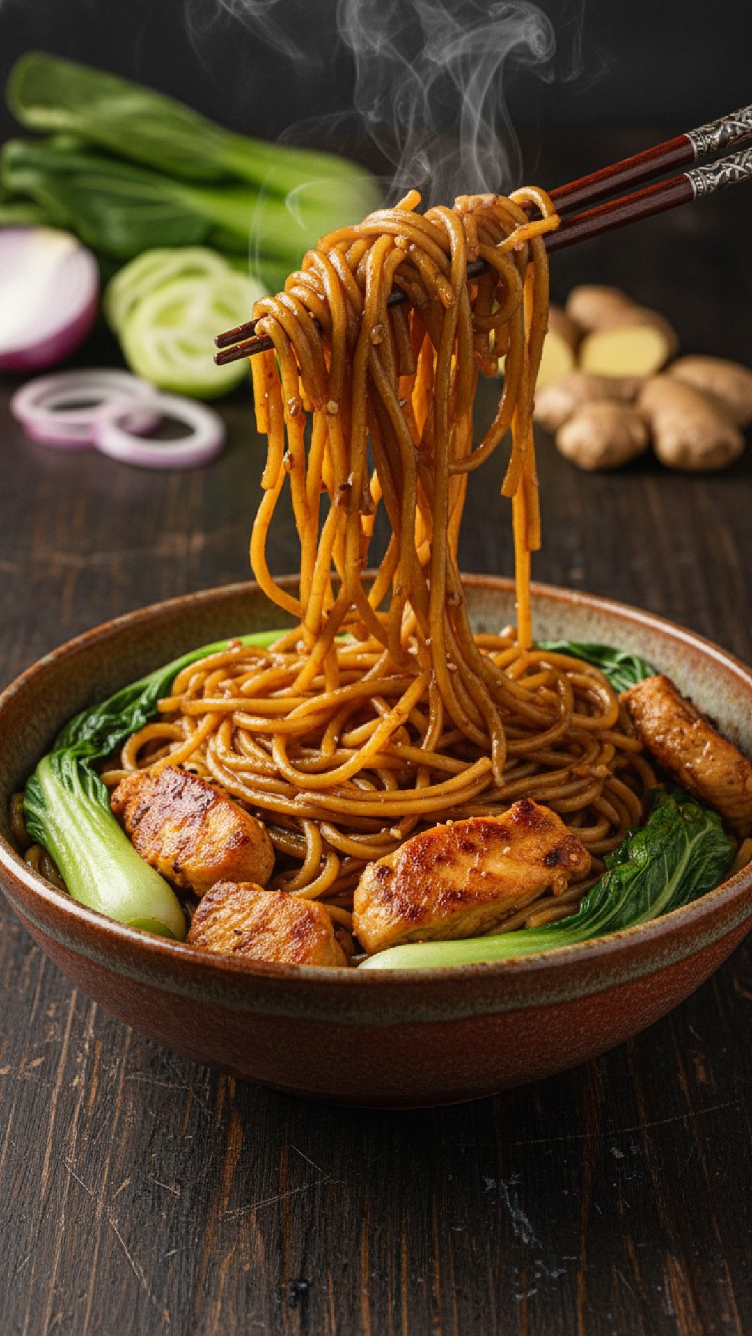 Quick Chicken Spaghetti Lo Mein Preparation