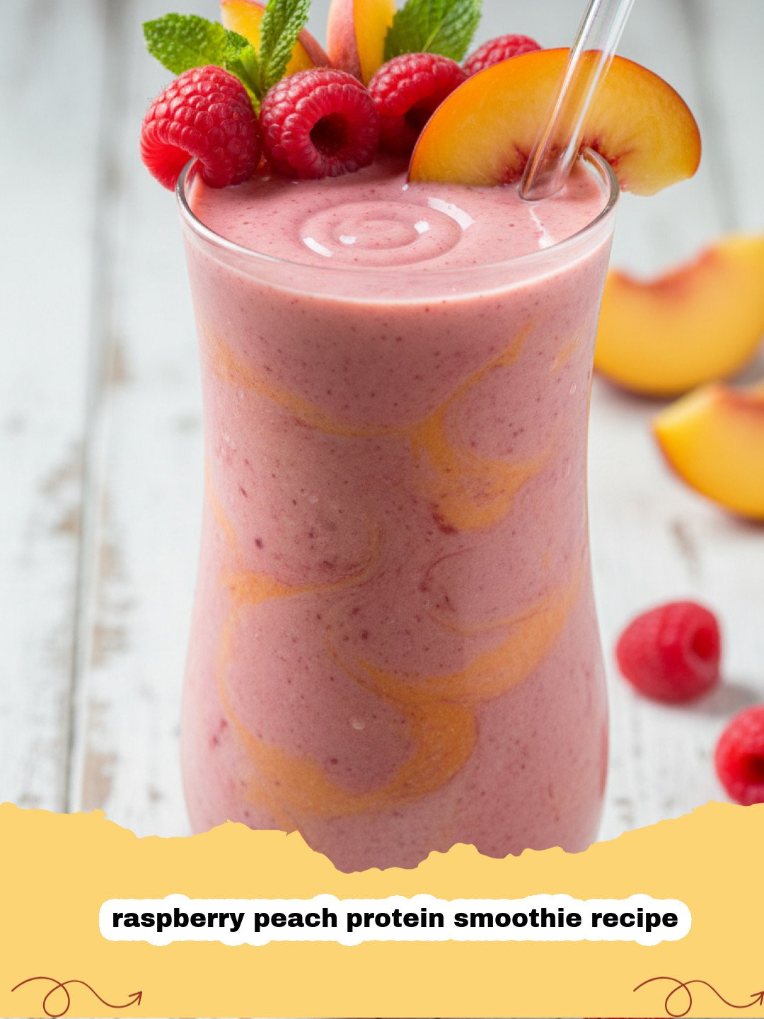 The Most Refreshing Raspberry Peach Protein Smoothie Recipe