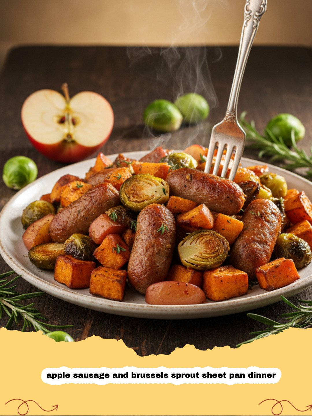 The Ultimate Apple Sausage and Brussels Sprout Sheet Pan Dinner