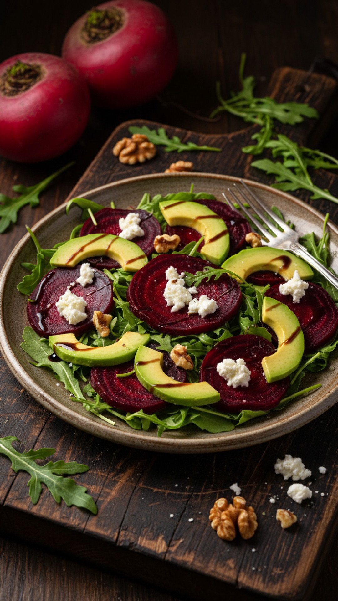 Roasted Beet and Goat Cheese Salad Preparation