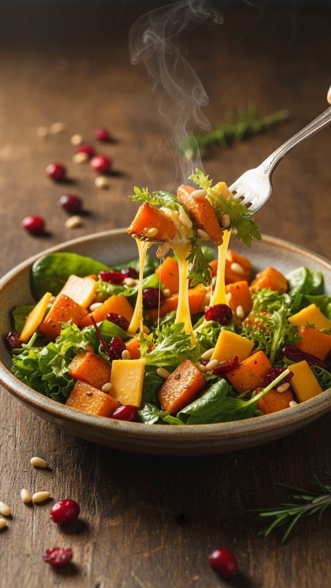 Roasted Carrot and Butternut Squash Salad Preparation