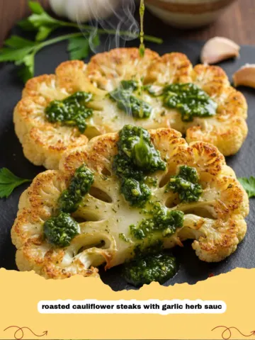 Roasted Cauliflower Steaks with Garlic Herb Sauc: A Game-Changing Plant-Based Meal