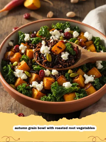 Cozy Autumn Grain Bowl with Roasted Root Vegetables
