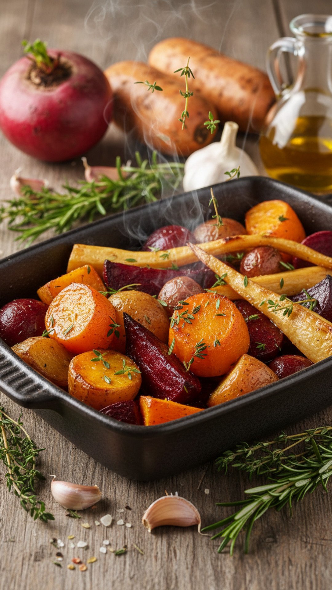 Roasted Root Vegetable Medley Preparation