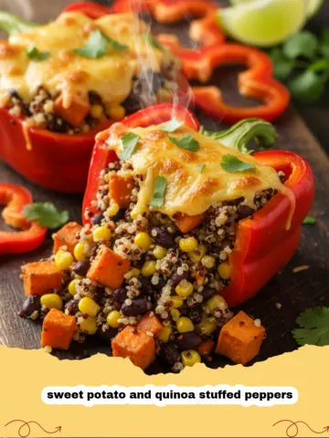 Hearty Sweet Potato and Quinoa Stuffed Peppers with Black Beans