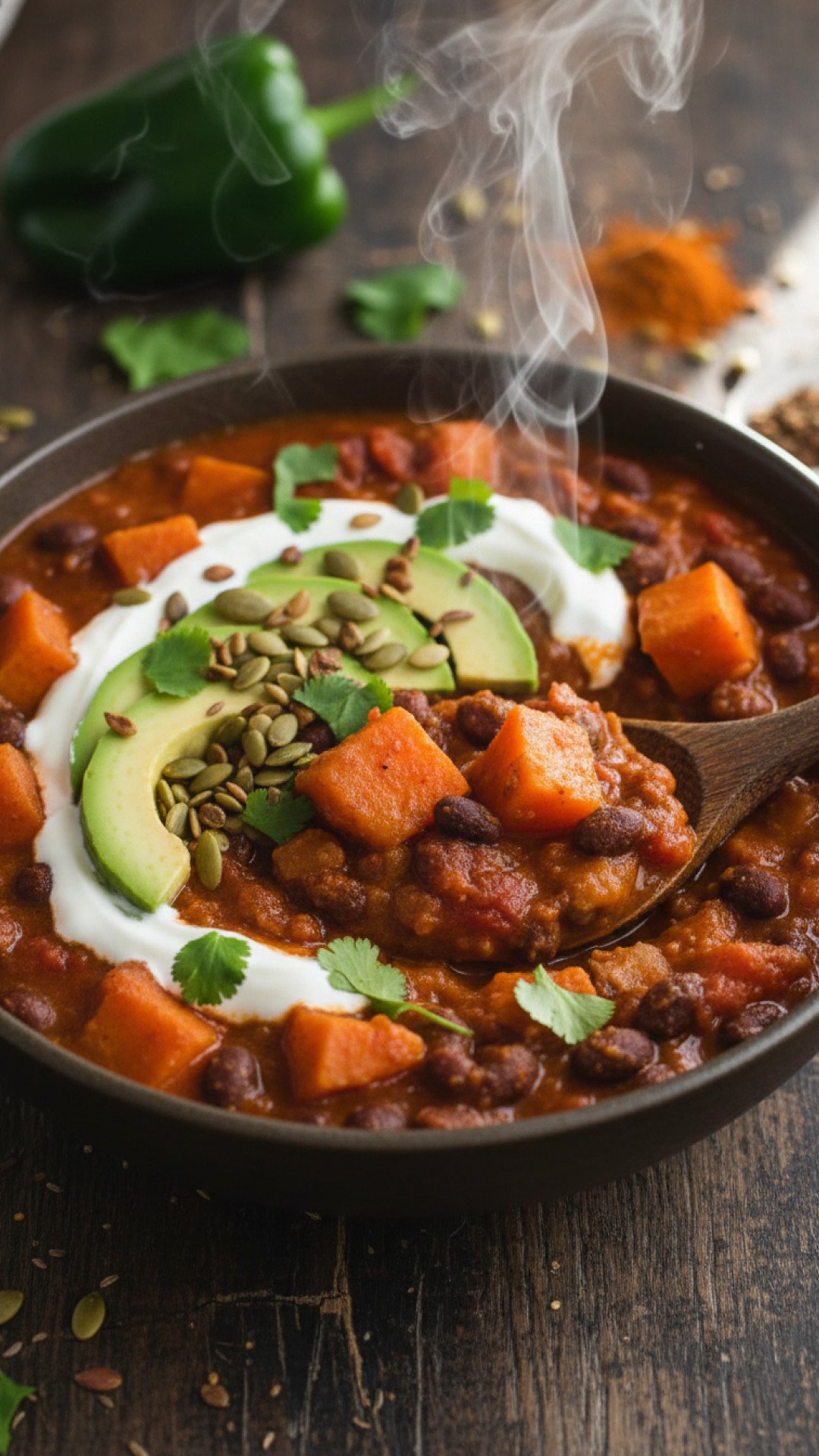 Slow Cooker Sweet Potato Black Bean Chili Preparation