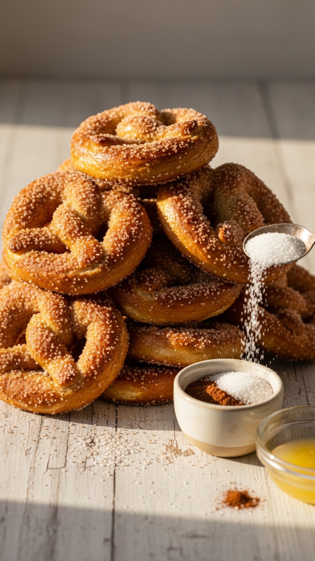 Soft Cinnamon Sugar Pretzels Preparation
