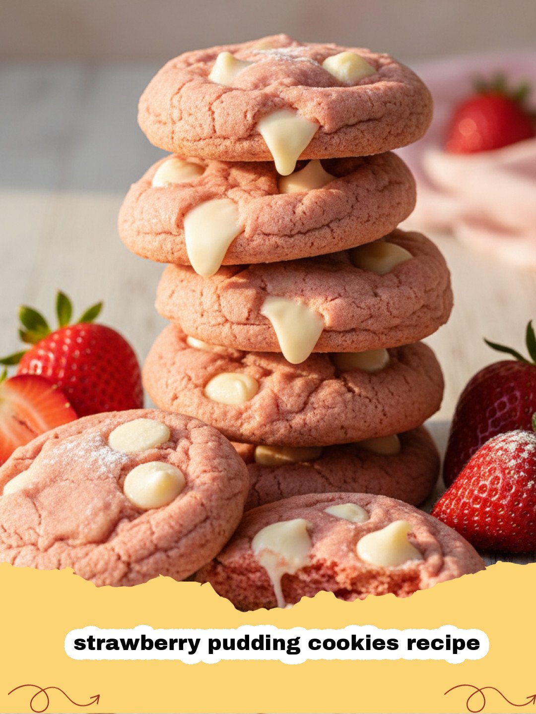 The Softest Strawberry Pudding Cookies Recipe You’ll Ever Bake