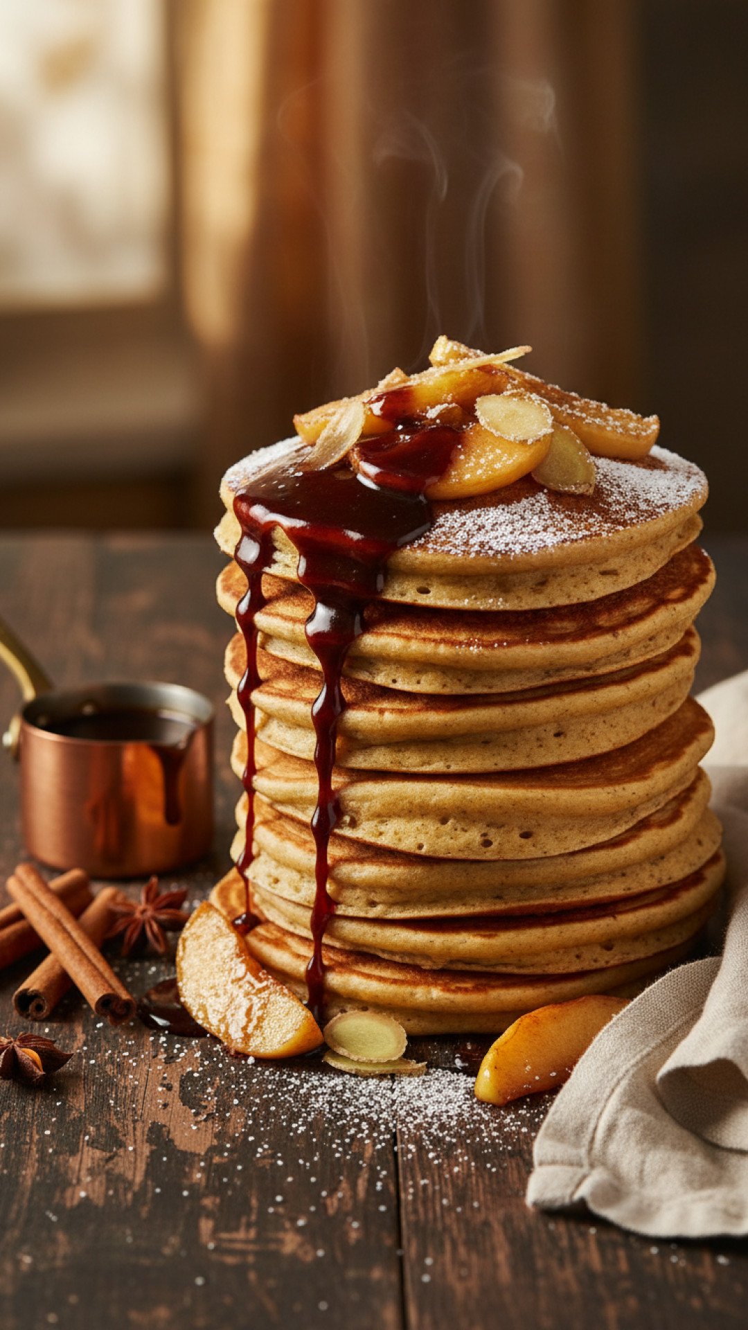 Spiced Apple and Gingerbread Pancakes Preparation