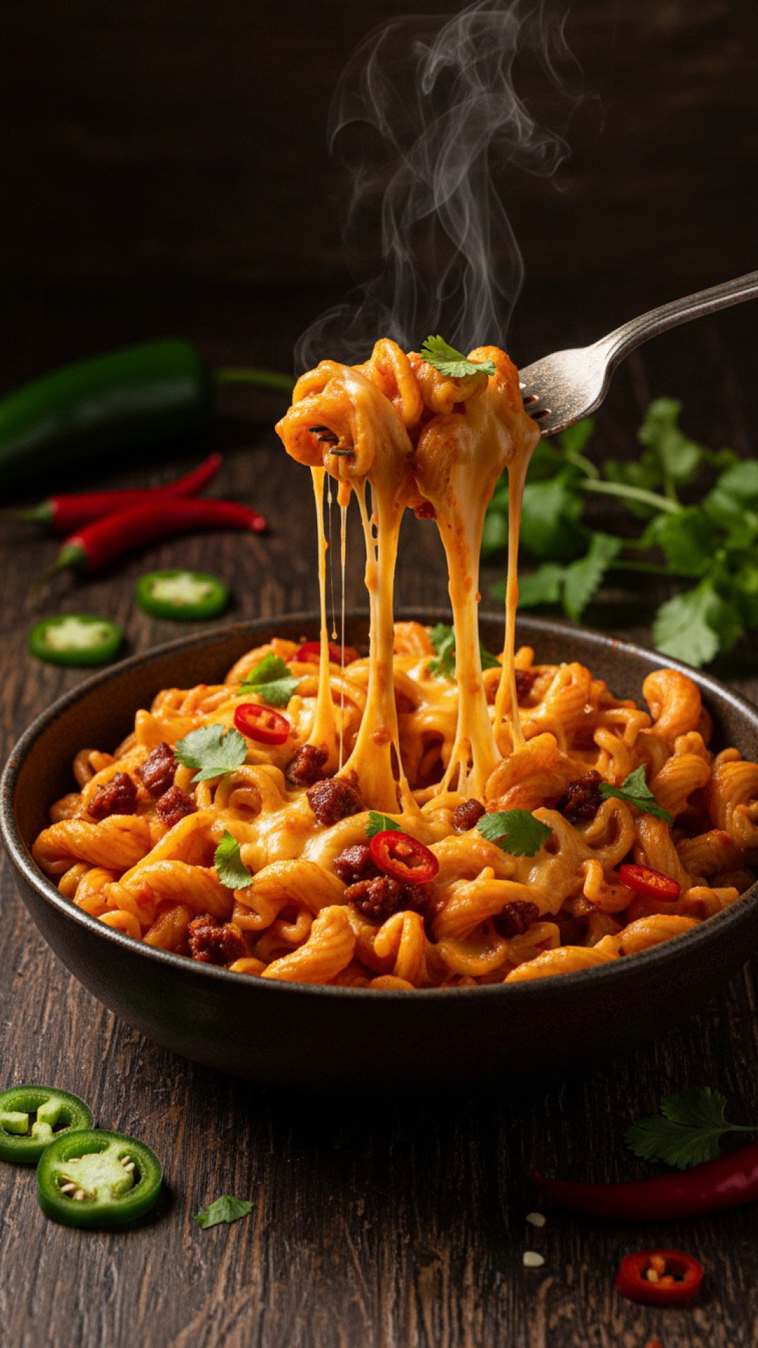 Spicy Queso Protein Pasta Preparation