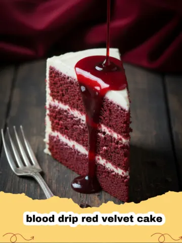 Blood Drip Red Velvet Cake for a Spooky Celebration
