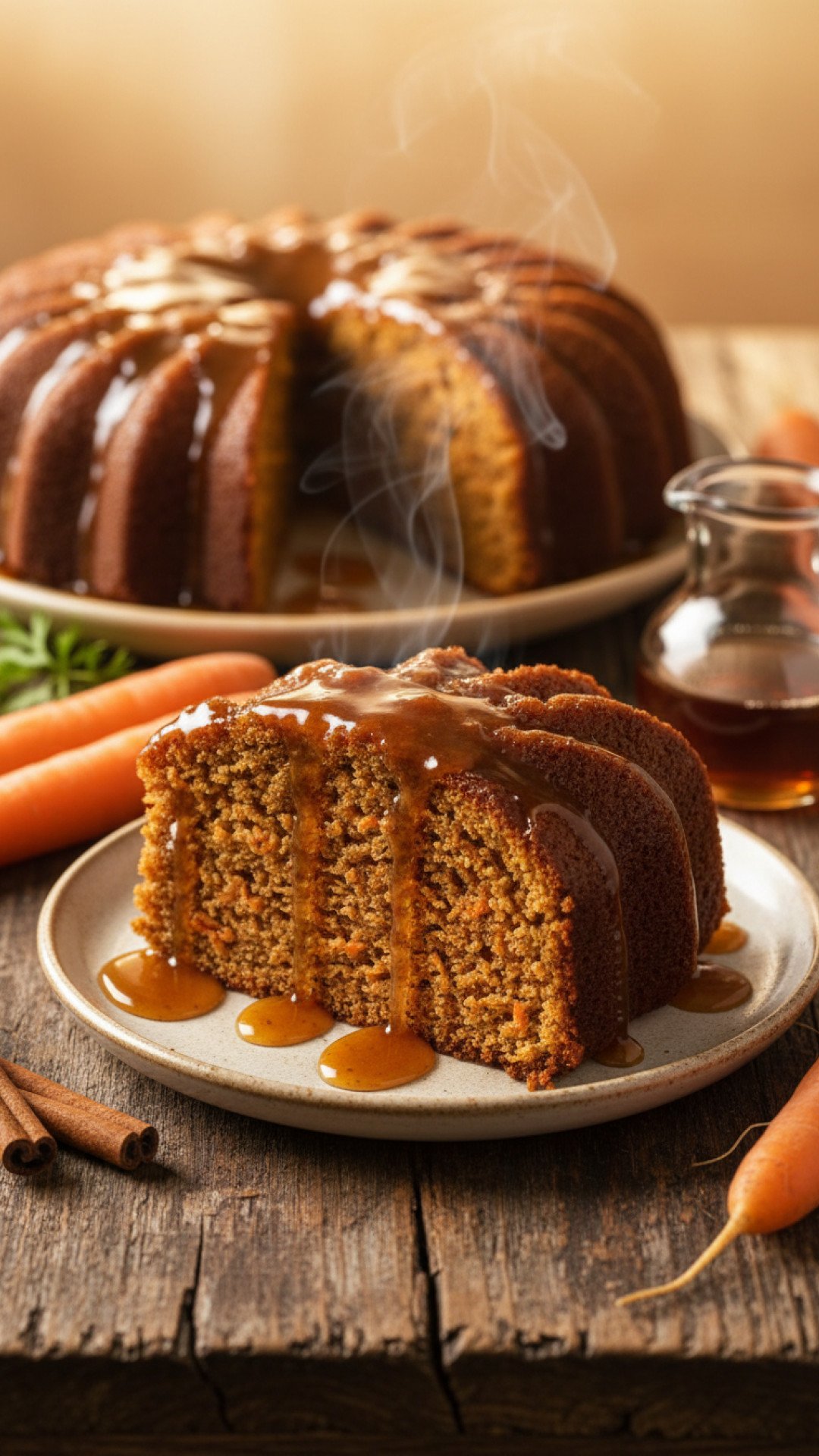 Sticky Maple Carrot Cake with Cinnamon Drizzle Preparation