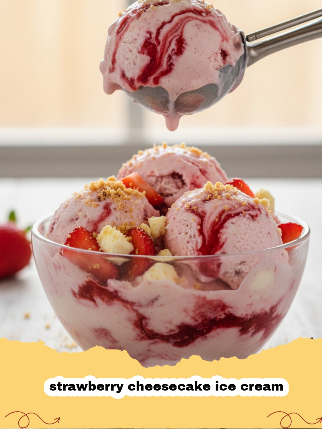 The Ultimate Strawberry Cheesecake Ice Cream Recipe