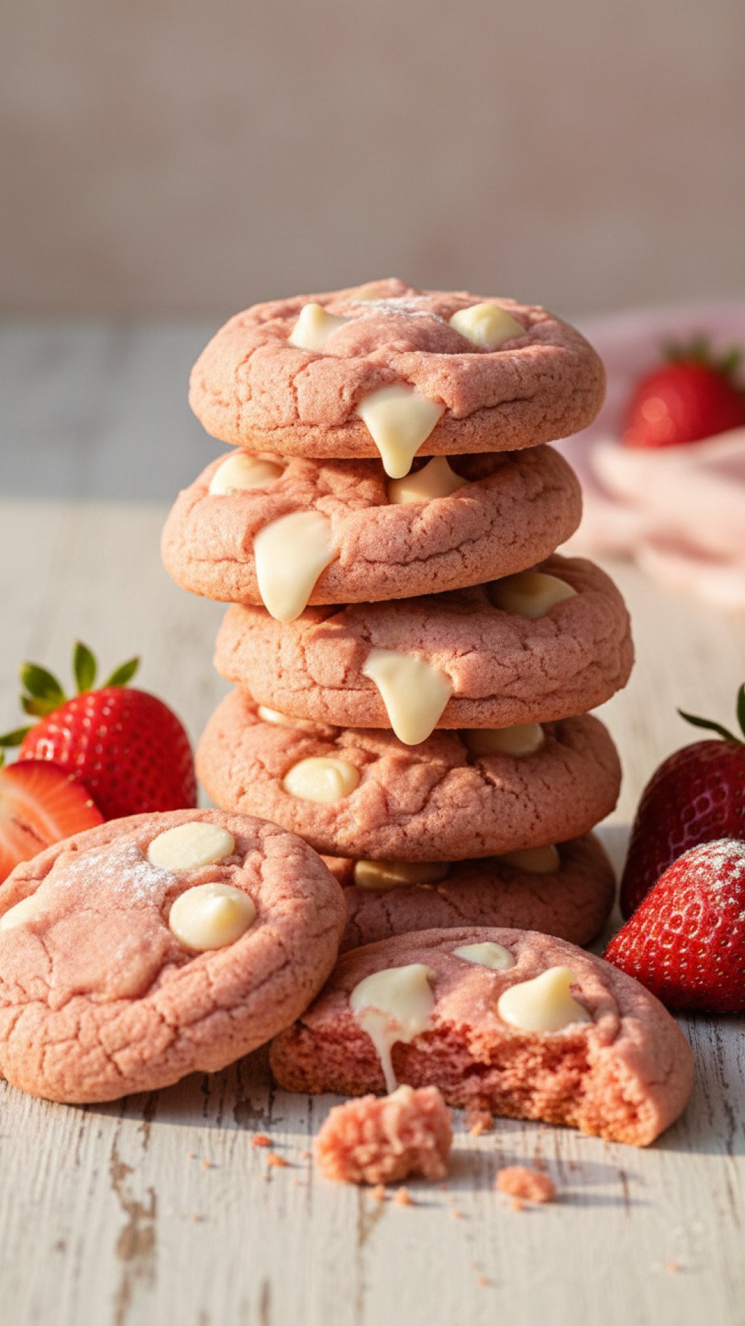 Strawberry Pudding Cookies Preparation
