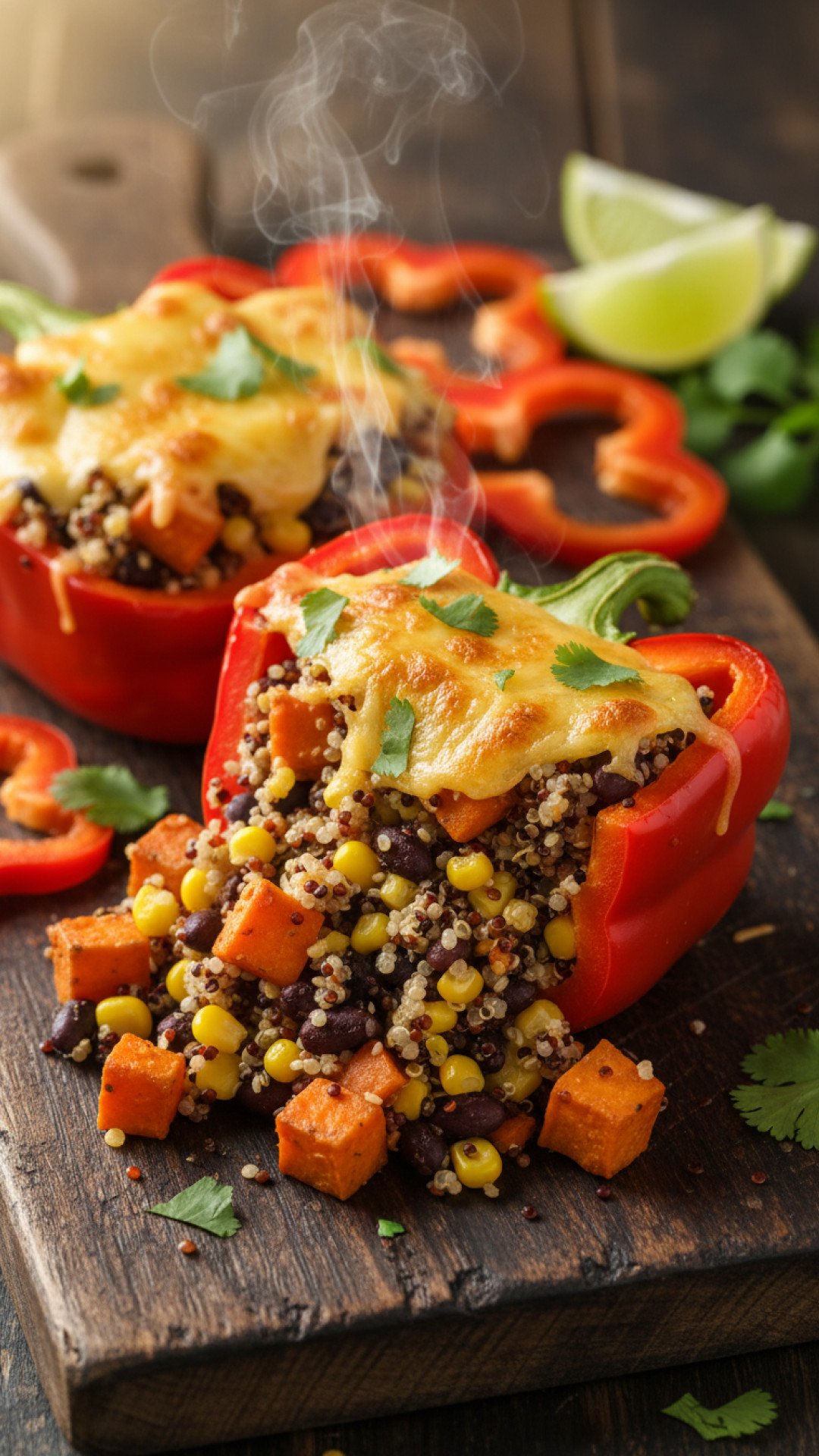 Sweet Potato and Quinoa Stuffed Peppers Preparation