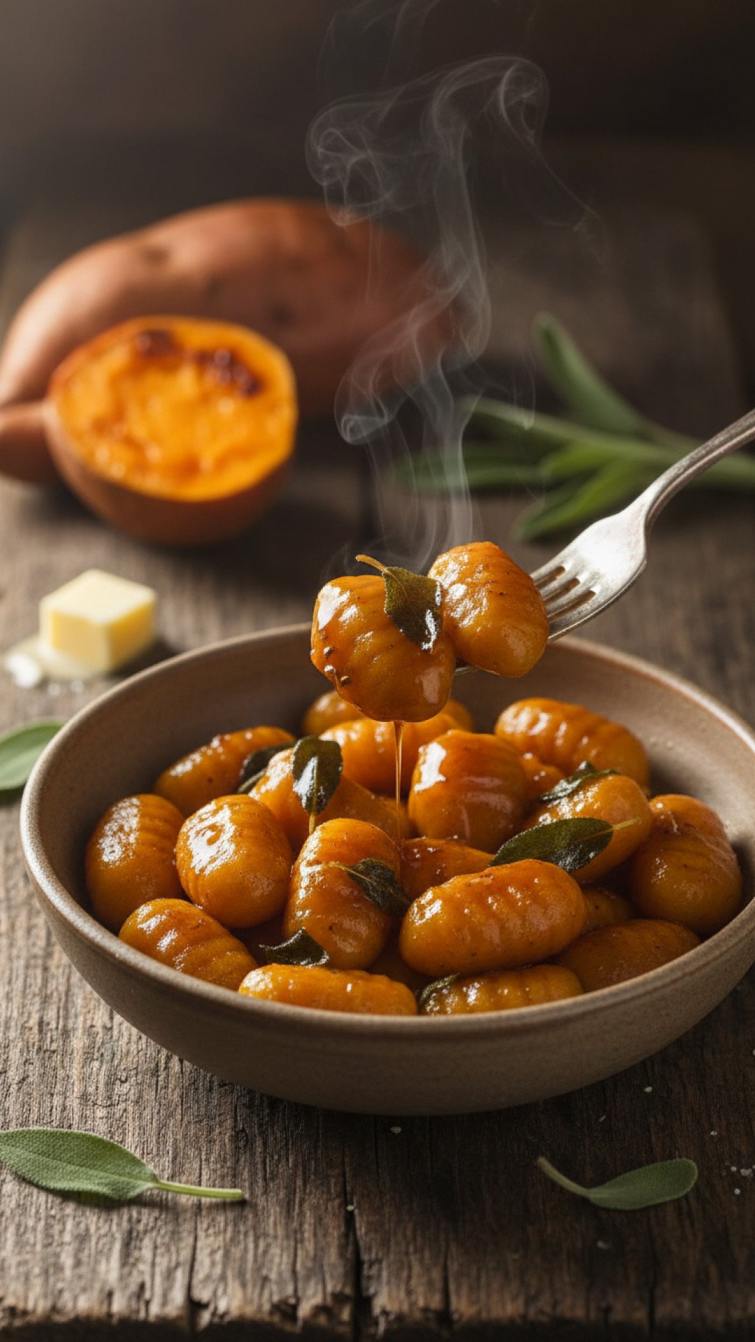 Sweet Potato Gnocchi with Brown Butter Sage Sauce Preparation