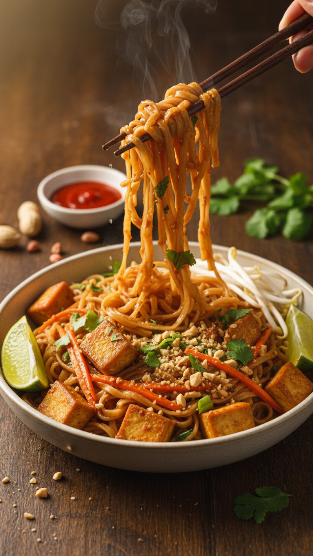 The Ultimate Plant Based Pad Thai Preparation
