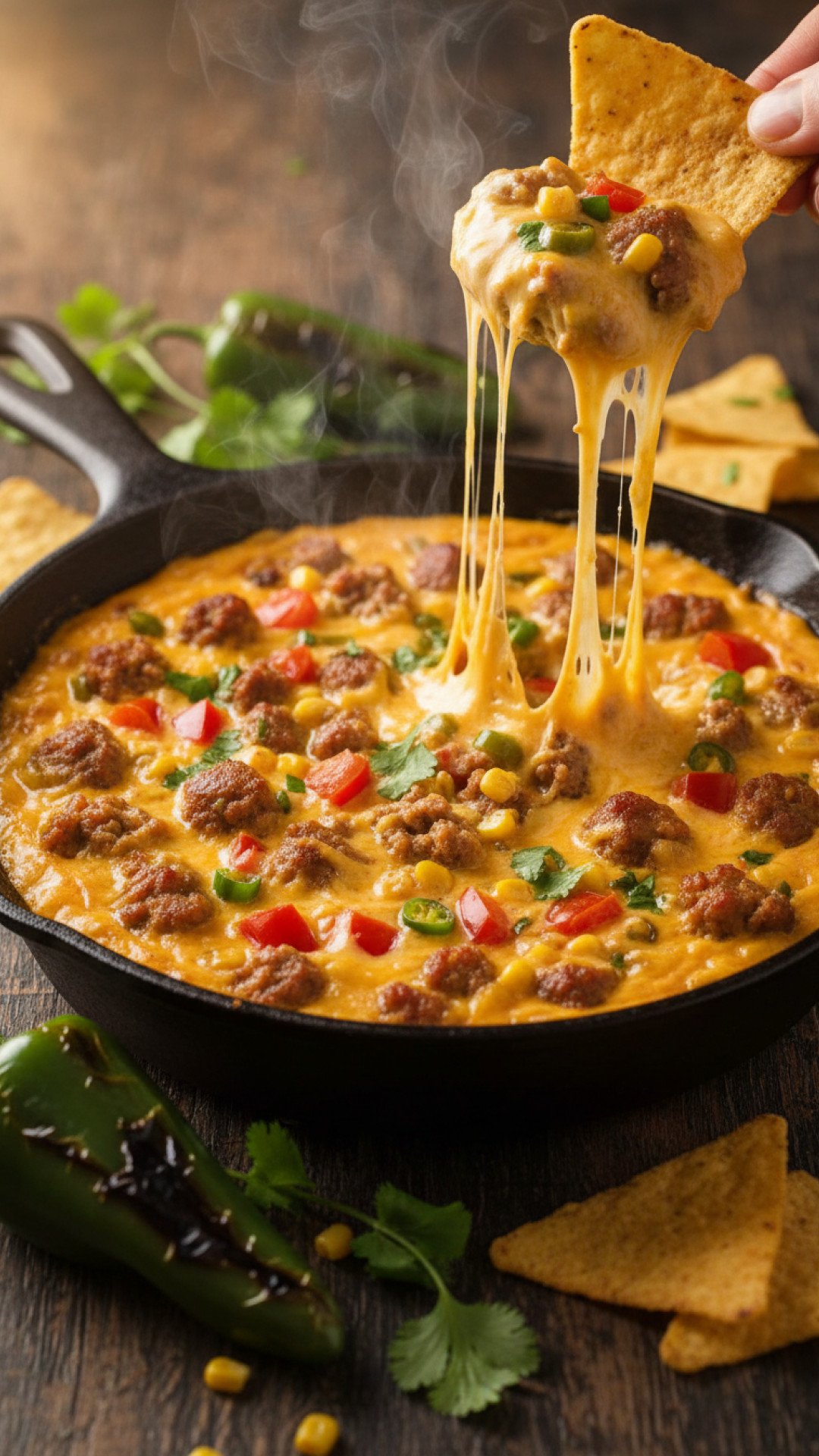 The Ultimate Sausage Queso Dip Preparation