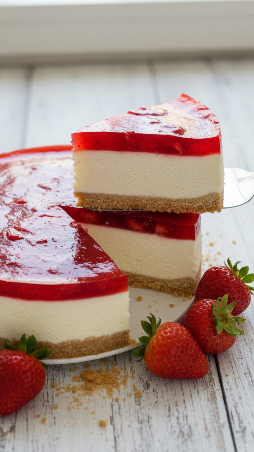 The Ultimate Strawberry Jelly Cheesecake Preparation