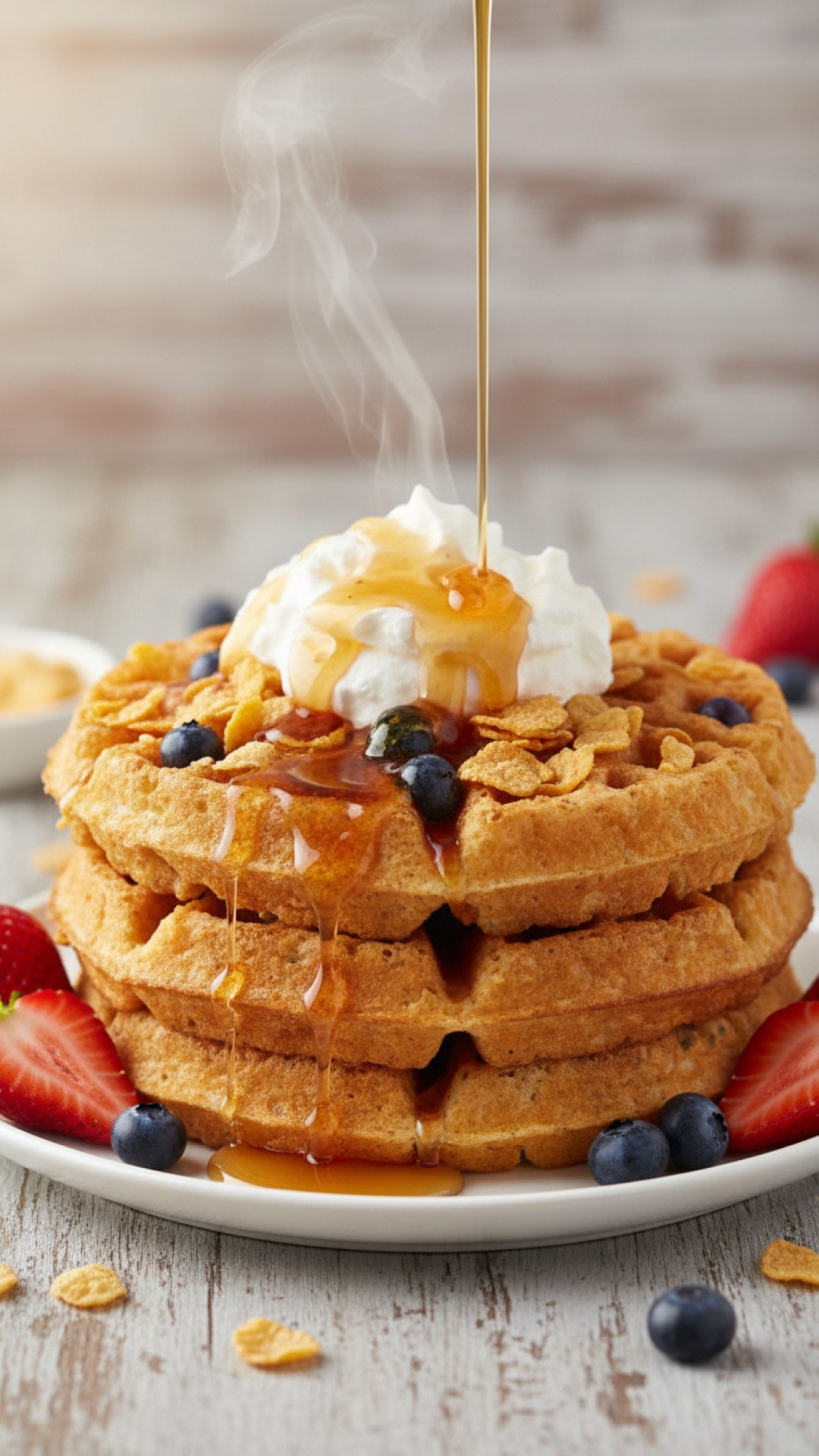 Ultimate Cereal Waffles Preparation