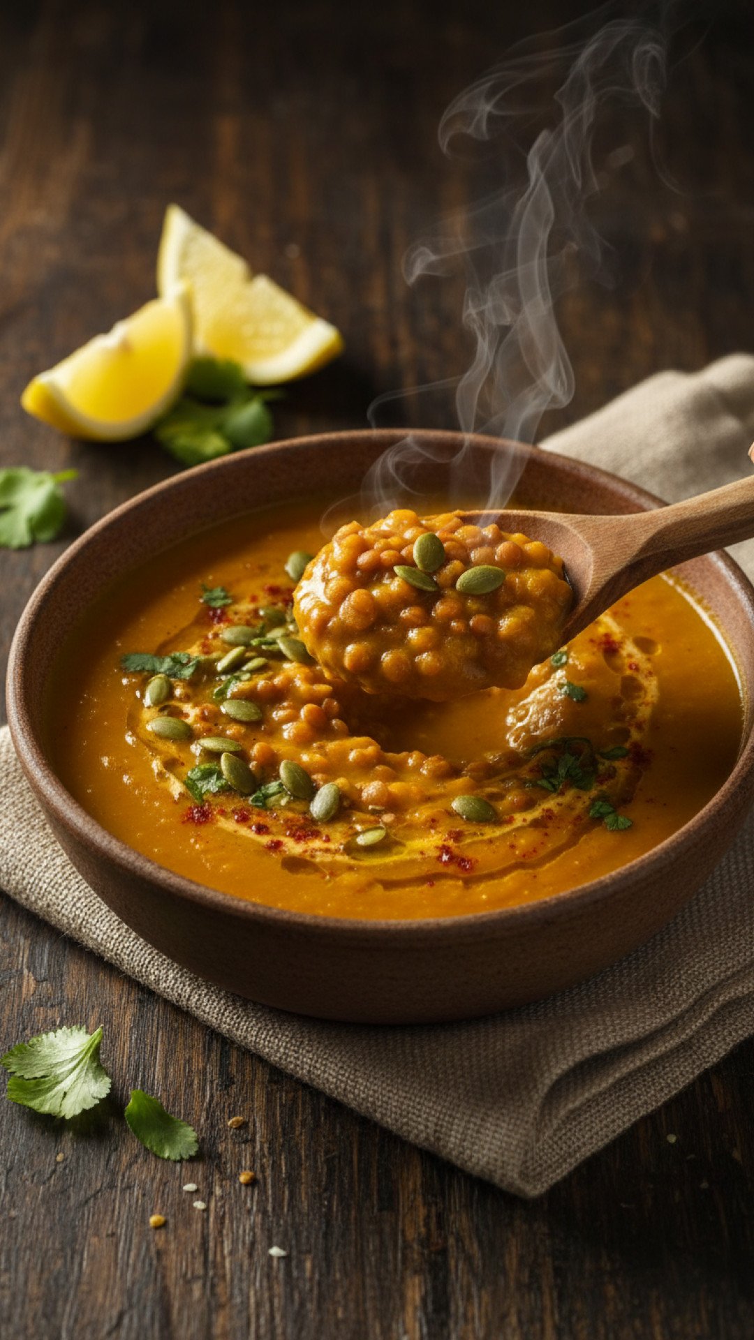 Ultimate Cozy Pumpkin Lentil Soup Preparation